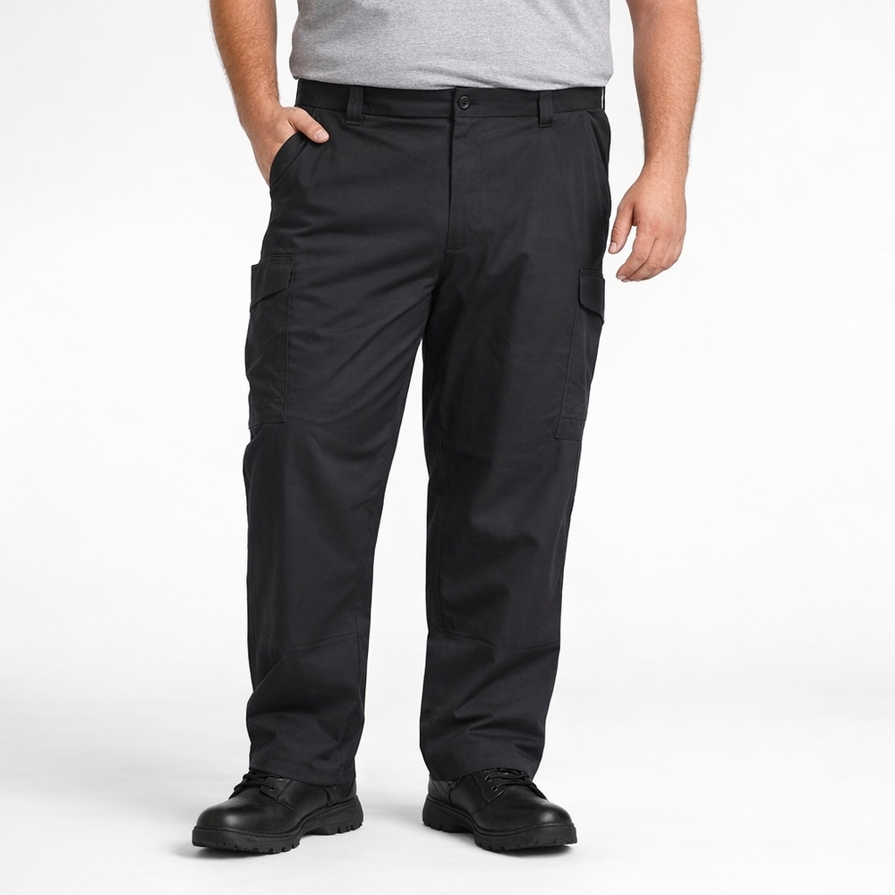 Cintas Men's Dark Grey Flat Front Cargo Pants NWOT 42W×32L